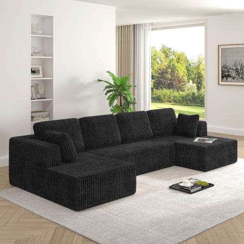 U-Shaped Corduroy Sofa Bed — The Comfort Revolution for Small Homes