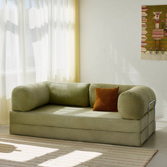 Versatile Corduroy Sofa — Relax, Sleep, Live in Style