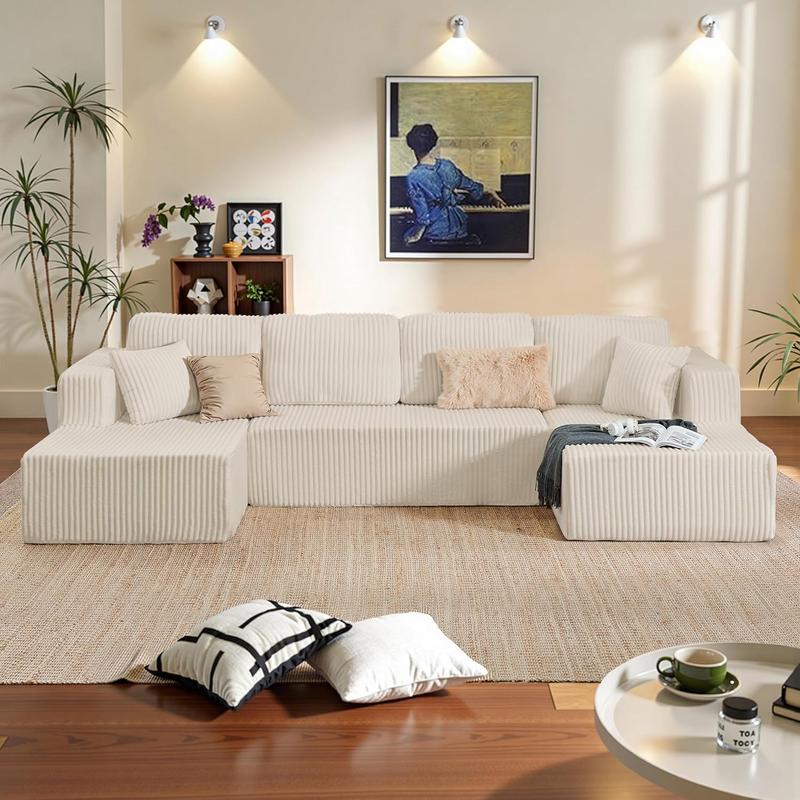 U-Shaped Corduroy Sofa Bed — The Comfort Revolution for Small Homes