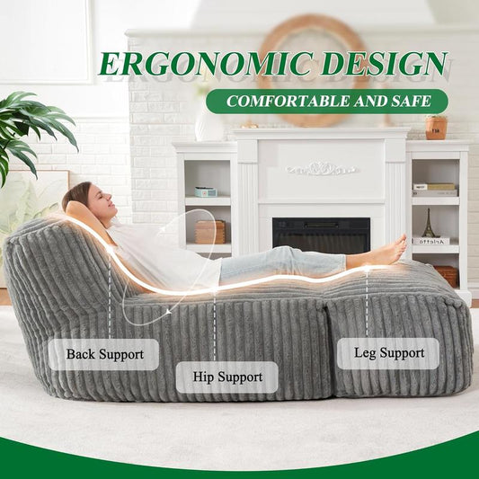 Big Bean Bag Lounger — Sink Into Cloud-Like Comfort