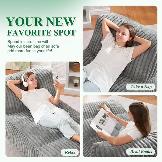 Big Bean Bag Lounger — Sink Into Cloud-Like Comfort